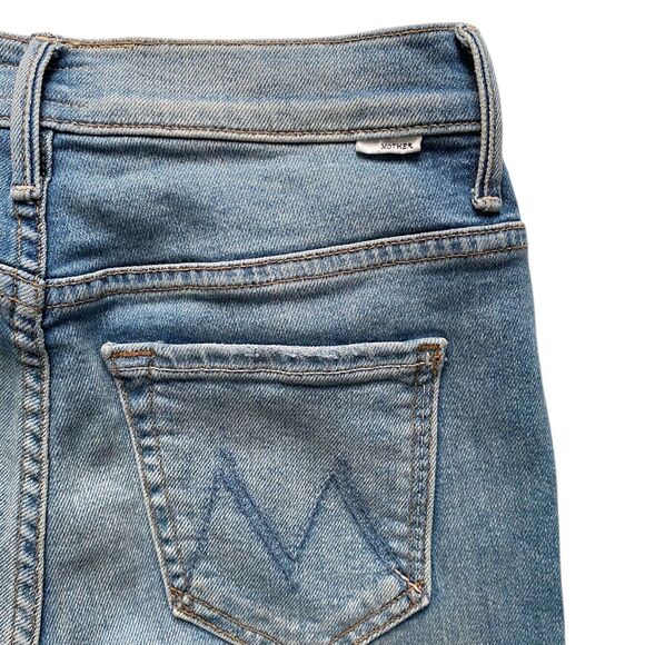 Mother Jeans Insider Crop Step Fray Stretch Straight Leg Shoot To Thrill Size 25 - Picture 3 of 7